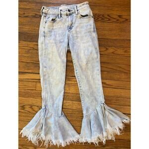 Hidden Nordstrom Ruffle Denim Women’s Size 24 Light Wash Hippie